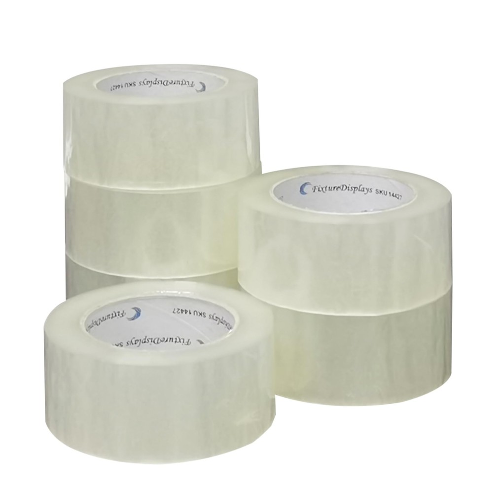 FixtureDisplays® 6 Rolls Clear 1.89 inches x 110 yards x 2.4 mils,