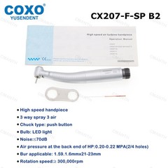 US COXO Dental Handpiece LED High Speed Turbine Rotor E Generator Fit NSK KAVO