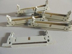 5-PACK 50-Pin Latching Male Panel Mount IDC Flat Ribbon Cable Connectors