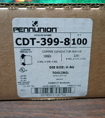 PENN-UNION CDT-399-8 H-TAP COPPER COMPRESSION TYPE DOUBLE TAP NEW BOX OF 100