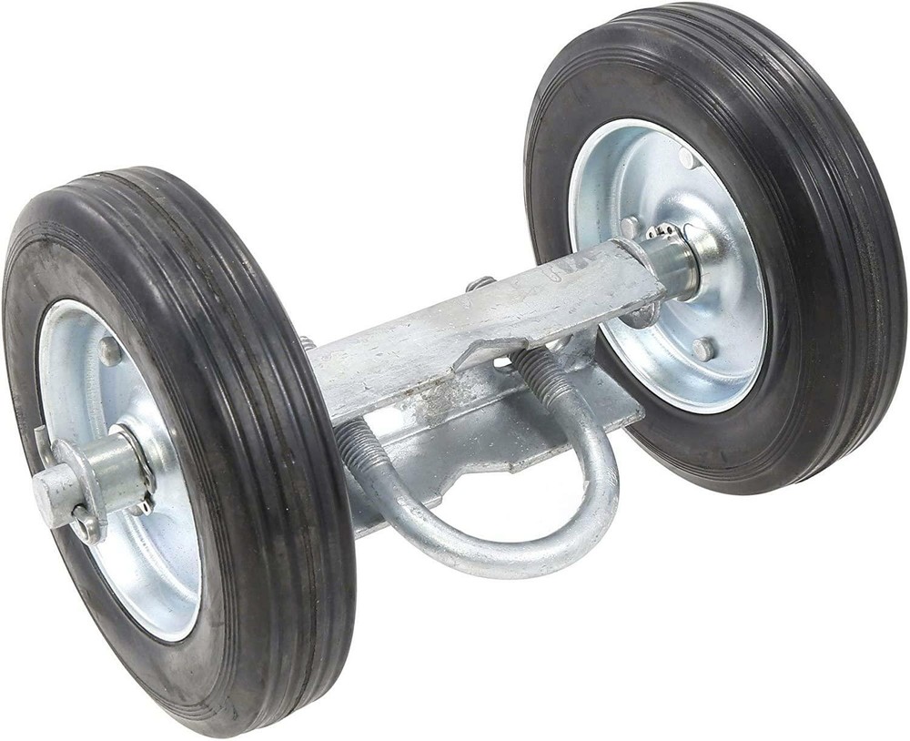Chain Link Double Wheel Carrier w/ 6″ Solid Rubber Wheels for Sliding Gates