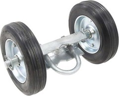 Chain Link Double Wheel Carrier w/ 6″ Solid Rubber Wheels for Sliding Gates