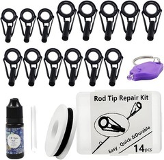 Fishing Rod Tip Repair Kit with UV Light & Glue | Complete Pole Tip Replacement