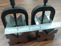 1-1/2″ CAPACITY PRECISION V-BLOCK PAIR w. CLAMPS 1-5/8×1-3/4×1-1/2 #H6010C-new.