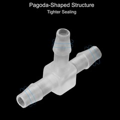 10 Pcs 1/8″ Plastic Hose Barb Fitting Equal T-Shaped Barbed Split Transparent