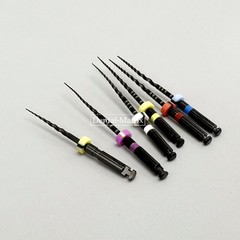 6pcs Dental Nickel Titanium Heat Activated Root Files Black Rotary Files 25mm