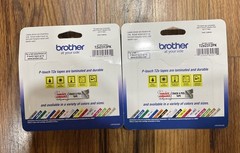 (2) Brother TZe-2312PK 12mm Black on White Tape Value Pack 4 Tapes