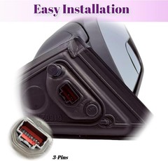 Driver Side Mirror Compatible with Ford Explorer 2011-2019 with Power Glass Non-