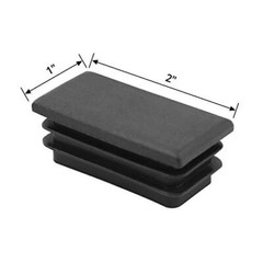 10 PCS 1″ X 2″ Rectangle Black Plastic Plug End Cap for Pipe Tubing, 2.5 X 5cm