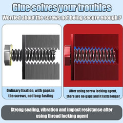 LOOLIFL Blue Thread Locker 243 Nuts-Bolts Locker, Screw Adhesive Lock Tight Seal