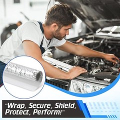 6mm ID Self-wrap Heat Shield Sleeve Thermal Reflective for Cable Wire Hose 1M