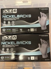 Mechanix Wear Nickelbacks Sz Large 2 Cases Of 50 Sweat Absorbing Nitrile Gloves