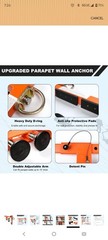 Fall Protection Non-Penetrating Parapet Anchor for Temporary,Fits Parapet Walls