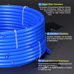 12mm OD 8mm ID Polyurethane PU Air Hose Pipe Tube Kit 10 Meter 32.8ft