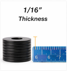 1/4″ ID Rubber Washers 1/4″ ID X 1/2″ OD X 1/16″ Thick Various Pack Quantities