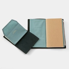 Traveler’s Company Passport Size Paper Cloth Zipper Case Sky Japan Made