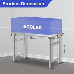 Stainless Steel NSF Commercial Kitchen Work Food Prep Table Single Tier Foldable