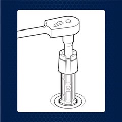 Superior Tool 06020 Dual-Ended Tub Drain Wrench Fits 3/8 or 1/2 in. Ratchet