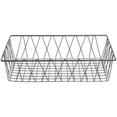 HUBERT® Wire Basket Nickel Powder-Coated Steel – 18″L x 12″W x 4″H