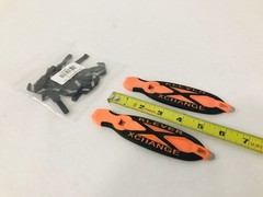 2 Klever Xchange box cutters, box opener, carton cutter & 10 Blades Made in USA