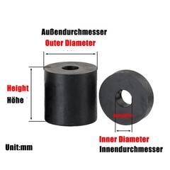 Round Rubber Spacer Anti Vibration Isolation Pads Isolator Bushing Washer M2-M56