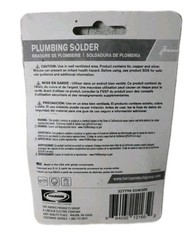 PLUMBING SOLDER Silver Bearing Solid Wire Solder 3 oz #327790 NEW