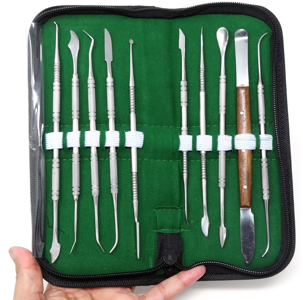 Dental Wax & Modelling Carvers Lecron Mixing Spatula Laboratory Technician Kit