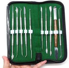 Dental Wax & Modelling Carvers Lecron Mixing Spatula Laboratory Technician Kit