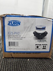 ZURN EZ1-PV2: EZ1 PVC Floor Drain W/ 5″ Round, Nickel Bronze Top 2″ x 3″ Outlet