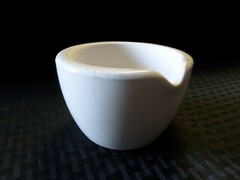 CoorsTek COORS 275mL Glazed Porcelain Mortar only 115mm OD x 70mm H 60319