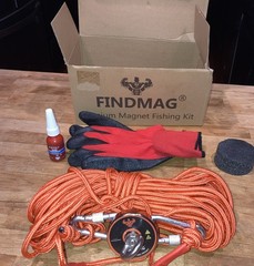 FINDMAG Fishing Magnet Kit 250 LBS Pulling Force, Super Strong Magnet Kit for…