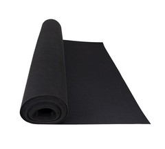 (4 Pack) 20’x27″ Black Neoprene Floor Runner w/ Non Skid Bottom