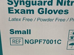 (1000/Cs) MAVERIC Synguard Disposable Nitrile Exam Gloves – Size Small – Blue