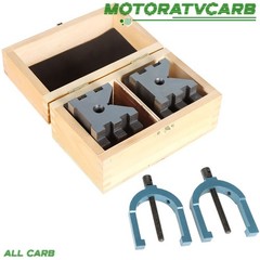 ALL-CARB Machinist V-Blocks 2-3/8″ × 2-3/4″ × 2″ Clamp Set Hardened Steel