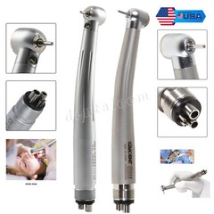 Dental No-LED / LED E-generator High Speed Handpiece Push Button 4Hole Turbine