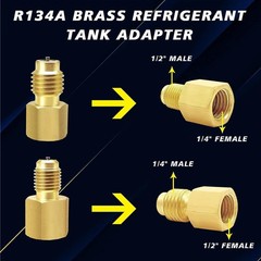 R134A Adapter Fitting Kit ( R134A Self-Sealing, and Single Puncture Can Taps, wi