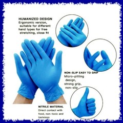 100 4mil NITRILE Disposable Blue Medical Exam Gloves Latex Powder Free S M L XL
