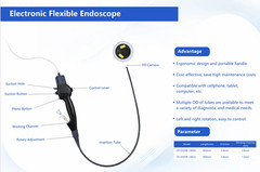Disposable Electronic Flexible Endoscope Single-Use Portable handle for Medical