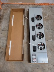 Meter Stak 4 Gang 1200a Buss 125a Ringed Power Mod W/ 5th Jaw Siemens WMM41125J