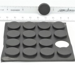 Lot of 16 per Sheet 3/4″ x 3/16″ Rubber Bumper Feet 3M Adhesive Backing