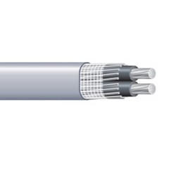 6-6-6 Aluminum SEU Service Entrance Cable PVC Jacket Gray 600V