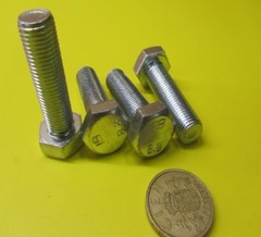 Tap Bolt, FT, 8.8 Zinc Plated Metric, M12 x 1.25 x 40 mm Length, 10 Pcs