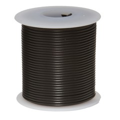 22 AWG Gauge Solid Hook Up Wire Black 100 ft 0.0253″ UL1007 300 Volts