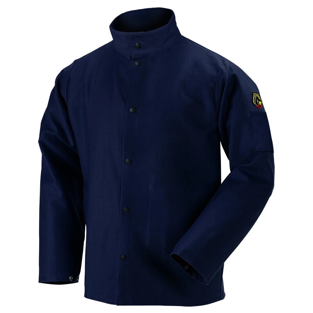 Revco Black Stallion 30″ FN9-30C 9 oz Cotton FR Navy Welding Jacket Size XLc0