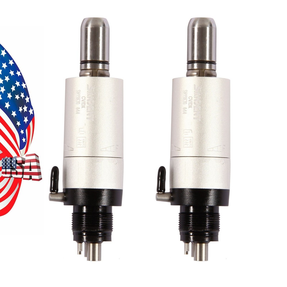 2x NSK Style Dental Slow Low Speed Air Motor Handpiece 4 Holes YX FX205 type USA