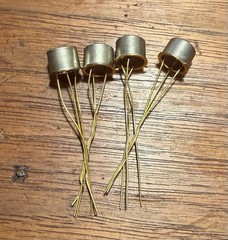 (4) 2N356A Germanium NPN Transistors NOS Gold Leads