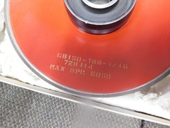 Norton CBN CB150-TBB-1/16 CBN Grinding Dish Side Wheel 6″ x 1/16″ x 1.25″