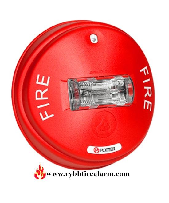 Potter Electric Signal CS-24R Ceiling Strobe, Red.