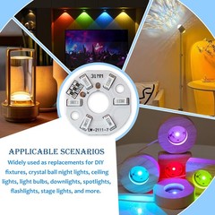 5 PCS 5V 3W Green COB LED Chip Bulb 6LED 5730 SMD High Power 31mm PCB 700mA