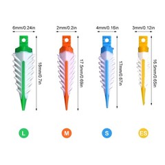 Disposable Plastic Wave Shape Dental Tooth Gap Composite Interdental Wedge Mixed